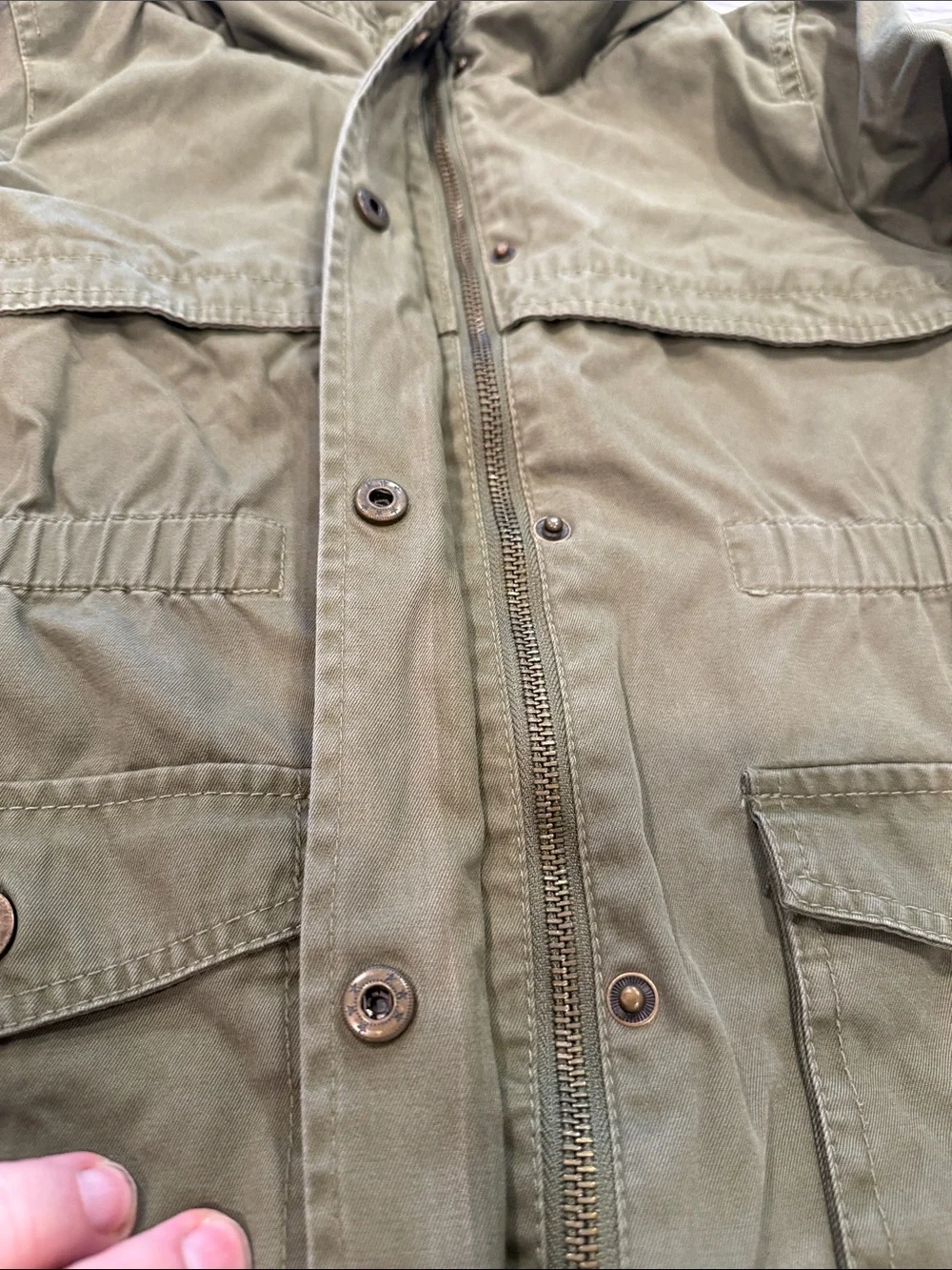 Joe Fresh Olive Green Hooded Utility Jacket | Kids XL | EUC